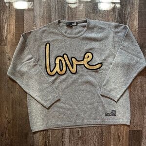 love moschino grey sweater